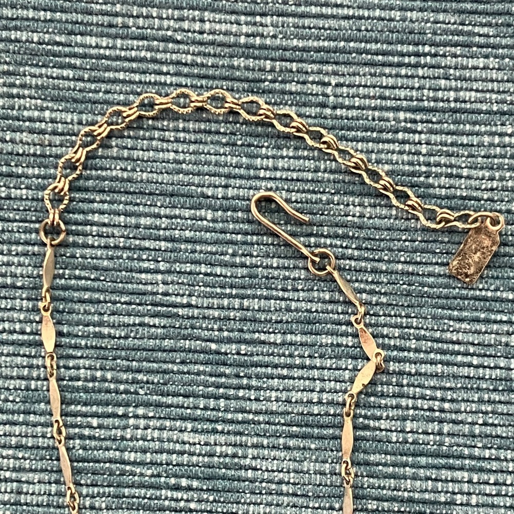 1928 Silver Tone Necklace with Faux Pearl and Marcasite Accents - Picture 6 of 6
